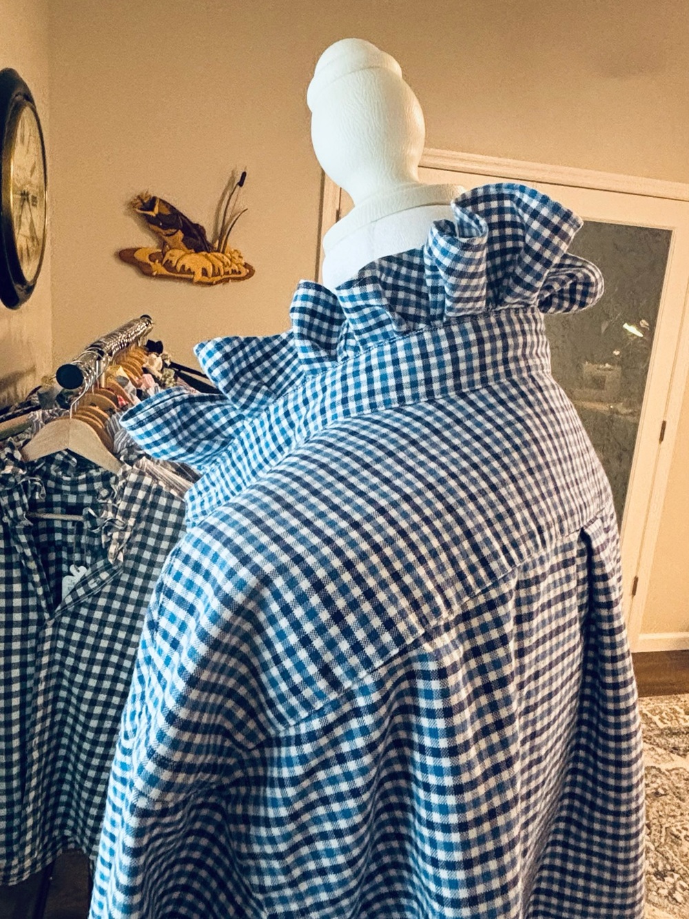 Classic Blue Refashioned plaid Ralph LaurenButton-Down Oxford Shirt for Women - Picture 6 of 10